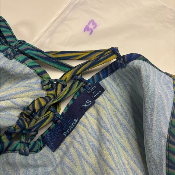 prAna Anglelique Handkerchief Dress Midi Multi Color Size Small Boho Fairycore - Picture 6 of 7